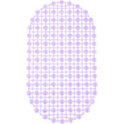 Rutschfeste, perforierte Duschmatte aus PVC mit Saugnäpfen für Badewanne und Dusche (lila)