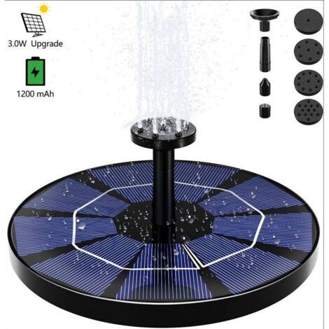 Otros sistemas integrados de batería de litio de 3 W, 6 bebederos solares para pájaros de jardín, fuentes y aspersores (1/5)