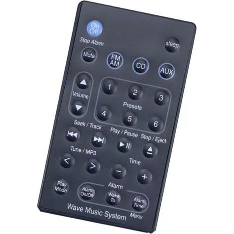 Nouvelle télécommande de barre de son de rechange compatible avec le système radio / CD Bose Wave Music System AWRCC1 AWRCC2 (1/5)