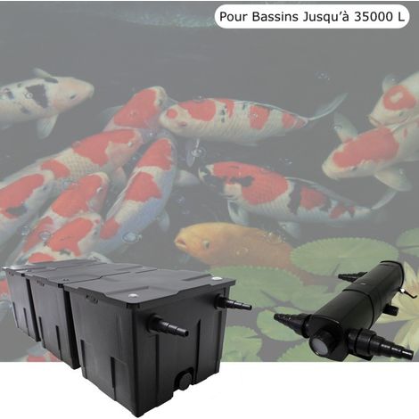 Filtre Bassin + Clarificateur UV Stérilisateur 36W, Bassin De Jardin Jusqu'à 40000 Litres (1/5)