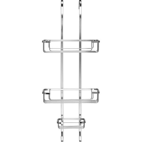 Croydex Rust Free Hook Over Three Tier Basket Shower Caddy Organiser