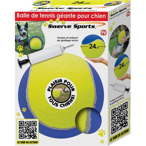 Riesentennisball INCREDIBALL - VENTEO - Hundespielzeug - 24cm Durchmesser - Inkl. Aufblaspumpe (1/5)