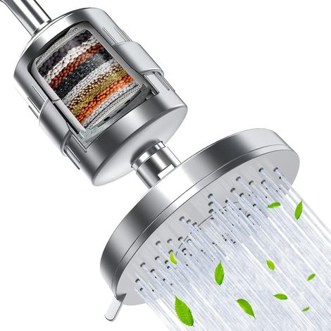 Soffione doccia con filtro, cartuccia filtrante a 20 stadi per acqua dura, confezione da 3 - AquaForge (1/4)