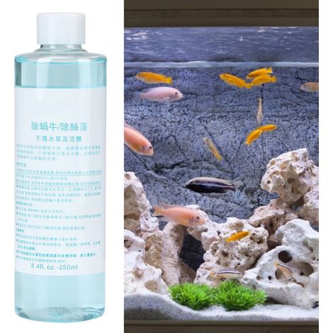 Éliminateur d'escargots d'aquarium liquide - Solution anti-limaces pour bassin à poissons