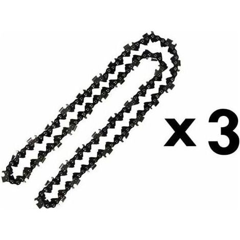 Lot de 3 chaînes 76 maillons pour tronçonneuse, (1/4)