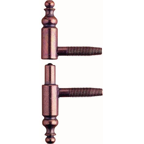Fiche à visser rustique pour menuiserie bois 190 diamètre 14 mm longueur 47 mm mâle bronze - OTLAV