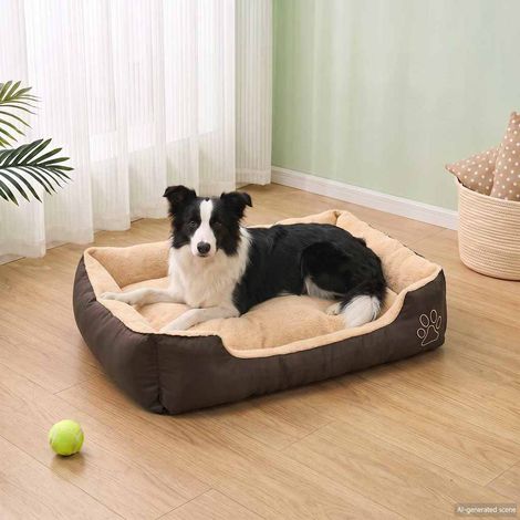 Lit pour chiens avec coussin rembourré Taille XL (1/5)