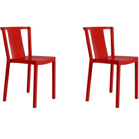 Resol NEUTRA Set 2 Silla Interior, Exterior Rojo
