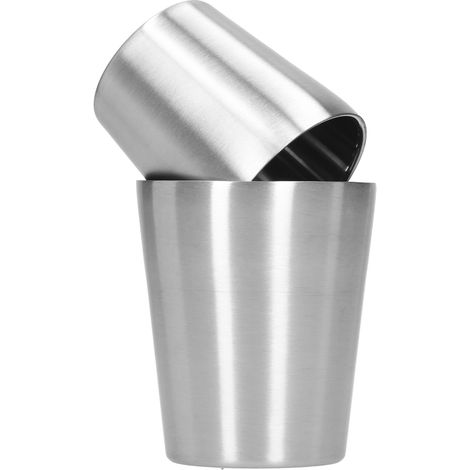 2 tasses à double paroi en acier inoxydable 304 pour bière, vin ou café (180ml et 300ml) (1/5)