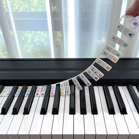 Étiquettes amovibles pour piano et clavier 88 touches Multicolore (1/5)