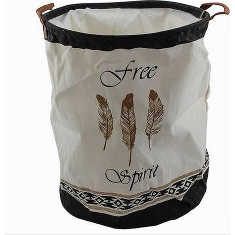 Trade Shop - Cesto Porta Biancheria Per Vestiti Sporchi Pieghevole Free Spirit 35x45 Cm 10474 - (1/5)
