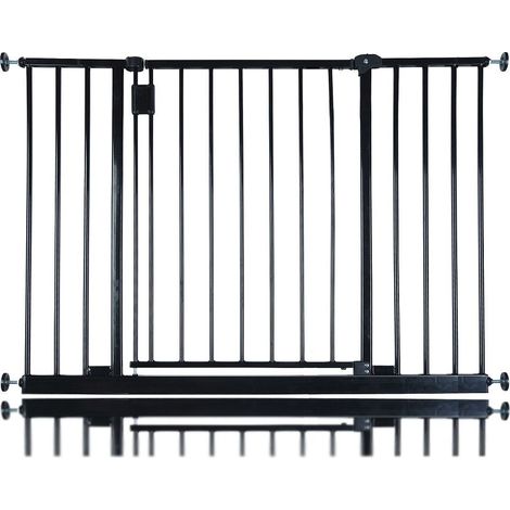 Safetots Extra Wide Hallway Gate, 103cm - 109cm, Black, Pressure Fit Baby Gate for Hallways and Wide Spaces