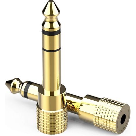 Adaptateur audio : prise jack 6,35 mm vers prise jack 3,5 mm adaptateur jack 3,5 mm vers 6,35 mm.