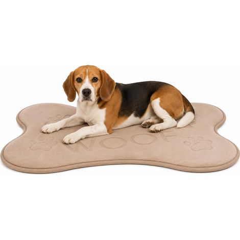 Panier Chien - Coussin Chien et Chat Orthopédique à Mémoire de Forme - Coussin Béquille Beige - Lavable - Antidérapant - 70x50 cm
