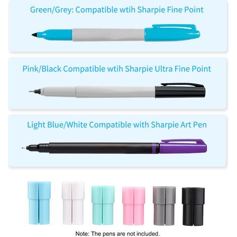 Ensemble d'adaptateurs de stylo 3 pièces, support de marqueur de remplacement pour marqueurs à pointe fine Sharpie/marqueurs Ultra/stylos d'art compatibles avec Explore Air 3/Air 2/Air/Maker/Maker 3. (1/5)