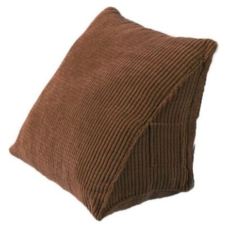 Oreiller de Dossier, Oreiller de Lecture, Oreiller de Soutien du Dos, Oreiller Coussin, Oreiller Lombaire Doux pour lit, canapé, Chaise de Bureau, Lecture,Marrón (1/2)