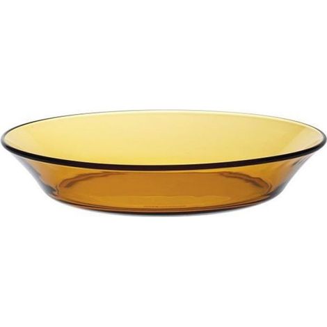 Assiette Creuse - Verre Trempé - 19,5 Cm - Vermeil - Compatible Lave-Vaisselle - 1 Pièce