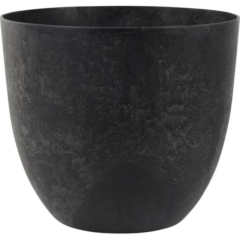 Artstone Pflanztopf Bola Ø38cm schwarz Ø 38 cm Pflanzkübel
