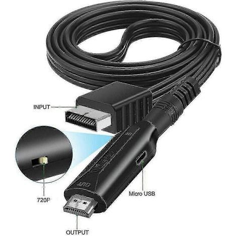 Adaptateur HDMI pour console de jeux Sony PS1/PS2, câble convertisseur audio/vidéo (1/2)