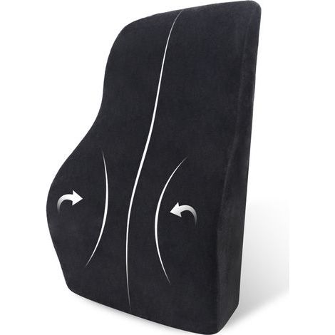 Lendenkissen aus Memory-Schaum – für Bürostuhl, Autositz, Sessel, Rollen – 45 x 39 x 11 cm – 1 Stück (1/5)