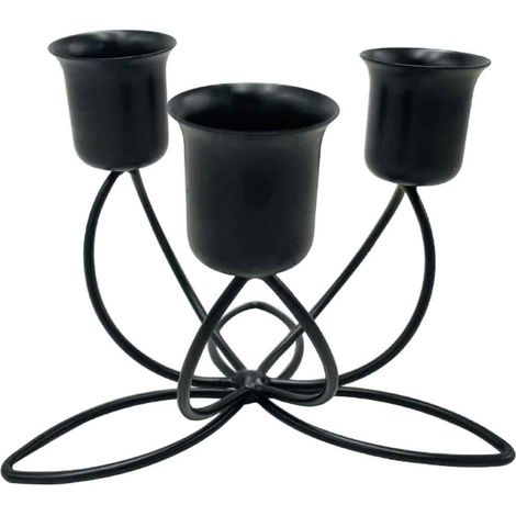1 Bougeoir, design lotus en fer forgé, décoration romantique, pour mariage, restaurant (1/5)