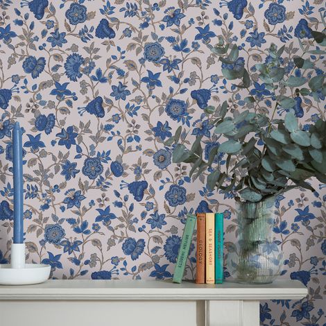 Papier peint intissé Joules Trailing Scot 1005 x 52cm Bleu (1/5)