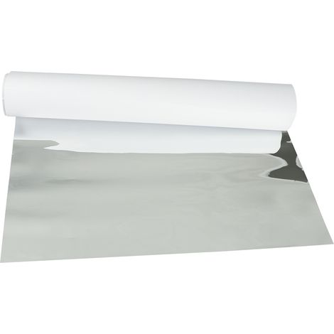 Lot de 4 feuilles miroir souples adhésives PET 50x100cm pour salle de bain douche rangement déco murale DIY (1/5)