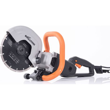Evolution – Scie à béton électrique 230mm – Lame diamant 230mm – Moteur 2000W – Coupe précise pour béton armé et maçonnerie