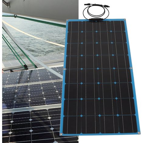 Flexibles Solarpanel - 150W monokristallin für Camping/Wohnmobil, 12V/24V/48V Batterieladung, ETFE/TPT Materialien, Abmessungen 105x54cm, ultraleicht, einfache Installation. (1/5)
