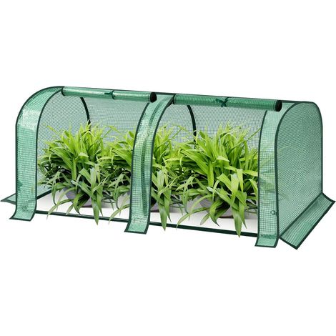 WOLTU Serra da Giardino Serra per Piante 130x60x50cm Telo in PE Semitrasparente 130g/m2 Impermeabile Resistente a Pioggia e Neve Multiuso Riparo per Piante Verde