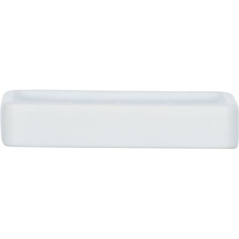 Porte-savon en céramique, support rectangulaire HEXA à bords arrondis -
