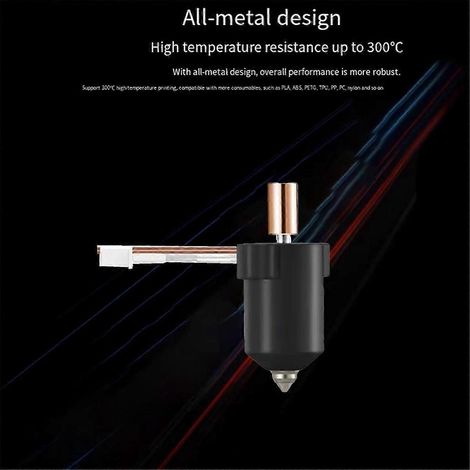 Kit de bloque calefactor cerámico K1 de 300 °C para impresión de flujo de alta temperatura, alimentación uniforme, 60 W de potencia de calentamiento para K1/K1 MAX (1/4)