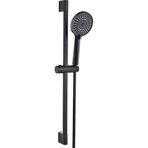 LLAVISAN L119144 Kit Flexo, Barra Y Ducha Negro Future Redondo - ref: L119144