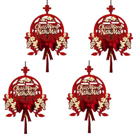 Décoration en texte vietnamien, pendentif pour la fête du printemps, nœud joyeux (1/5)