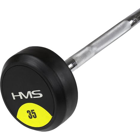 35 kg Curlstange mit Gummibeschichtung