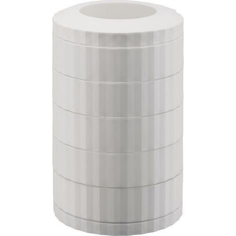 Conteneur Porte-Capsules avec 5 Étagères Rotatives, en Résine Thermoplastique, Blanc (1/5)