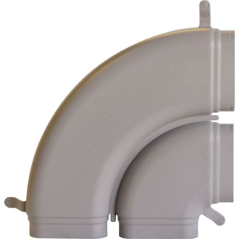 Zehnder Doppelkanalbogen ComfoFit CK300 horizontal 90 Grad, grau, Polymer, mit Dichtringen