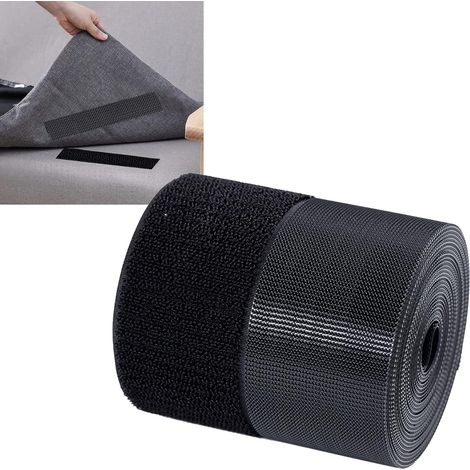 Usage Intensif Scratch Autocollant, Permet de Maintenir les Coussins et les Tapis en Place, Bande Scratch Adhésive pour la Maison et le Bureau, 5cm X 4M (1/5)