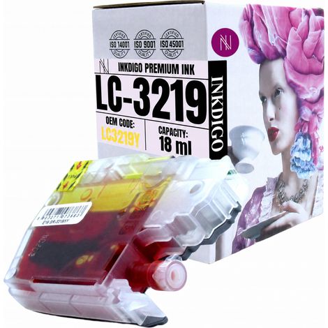 Inchiostro Inkdigo LC3219XLY compatibile con Brother MFC-J6920DW e MFC-J5930DW, certificato TÜV. (1/5)