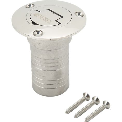 Bouchon de réservoir marine sans clé en acier inoxydable poli miroir pour diesel, bateau, yacht, caravane (1/5)