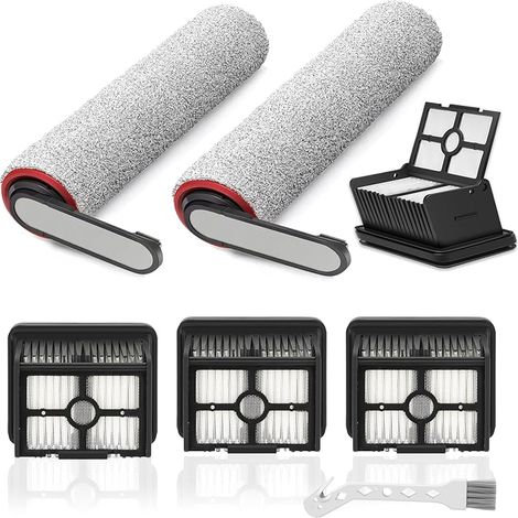 2 Brosse à rouleau de rechange 4 Filtres pour Dreame H12 Pro, H12 Dual Aspirateur eau et poussières Pièces détachées (1/5)