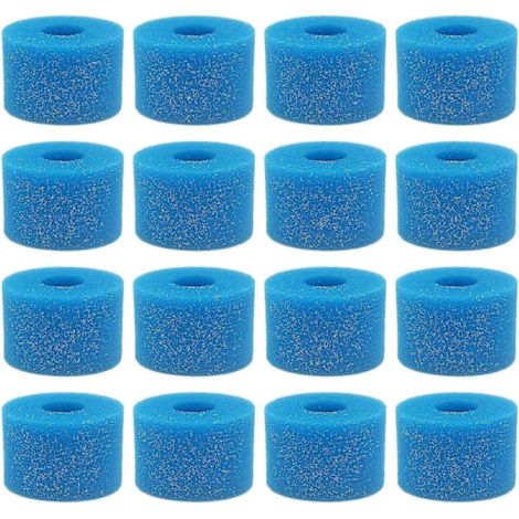 Lot de 16 cartouches filtrantes en mousse lavables et réutilisables pour spa Pure Spa type S1 (bleu)-AquaForge (1/4)