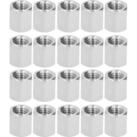Dado di accoppiamento esagonale M8x1, 25 pezzi, 12 L14mm, connettore per asta filettata, dadi in acciaio inox 304, 20 pezzi (1/5)