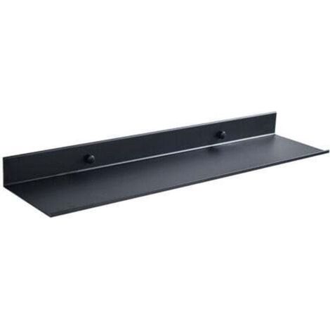 Tablette de salle de bain, Noir Salle De Bains Étagère En Aluminium Économie D'espace Flottant Étagères Rack De Stockage Dressing Table Plateau Mural,--
