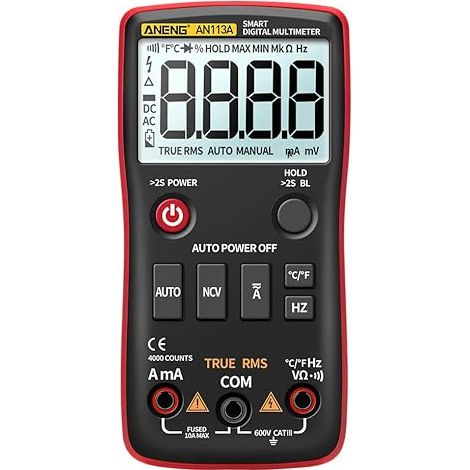 True RMS Auto Digital Multimeter mit Temperaturtester 4000 Counts AC/DC (1/4)