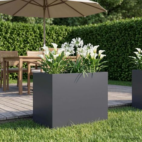 vidaXL Macetero de Jardín Gris antracita 50 x 40 x 50 cm (1/5)