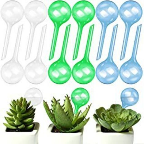 Arrosoir en plastique transparent imitation verre petit arrosoir automatique goutte à goutte pour plantes accessoire de voyage pour fleurs paresseux (1/4)