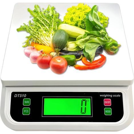 Balance de cuisine numérique 30 kg/1 g - Balance alimentaire avec écran LCD - Balance numérique avec 6 unités g/kg/lb/oz/tl/ct - Balance de précision avec fonction tare - Balance alimentaire pour