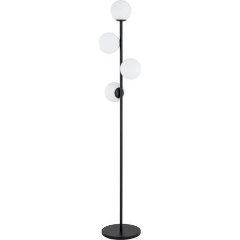 Lampadaire MALAGA noir 4 globes blancs 168cm E14 Alfa (1/3)