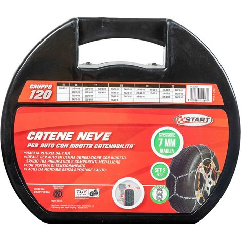 Set di 2 pezzi catene da neve - 7 millimetri gruppo 120 (1/5)